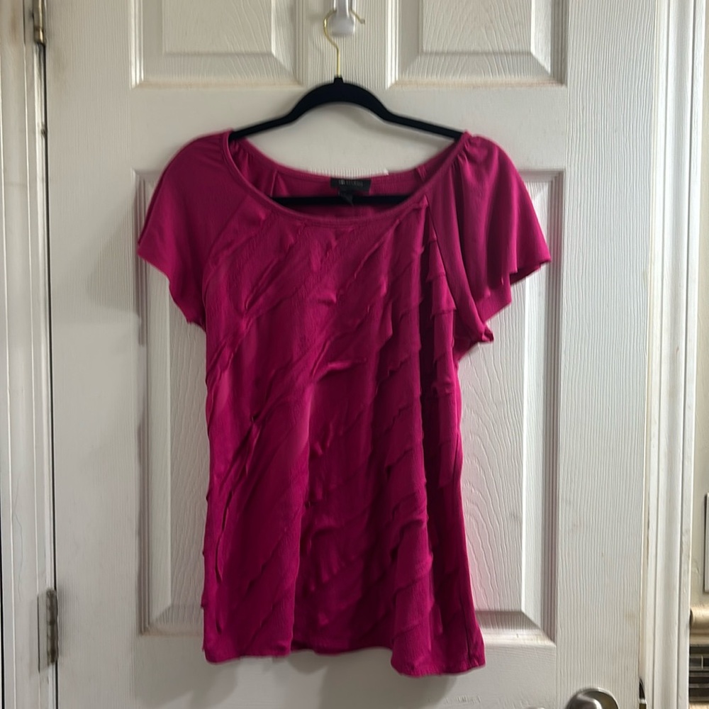 AB Studio Ruffle pink dress top